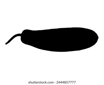 Bottle gourd silhouette vector art white background