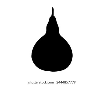 Bottle gourd silhouette vector art white background