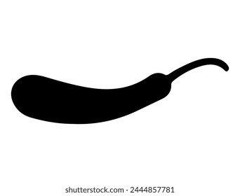 Bottle gourd silhouette vector art white background