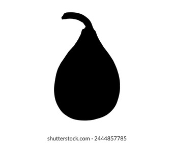 Bottle gourd silhouette vector art white background