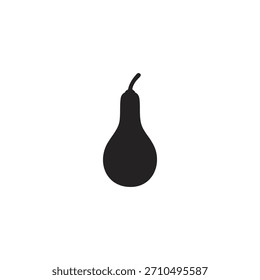 Flasche Kürbis Silhouette Vektor flache Illustration Design.