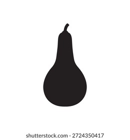 Bottle gourd silhouette vector flat illustration design on white background