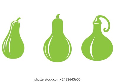 Bottle Gourd Vegetable Icon Illustration