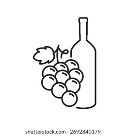 Garrafa de vinho vetor ícone web design 