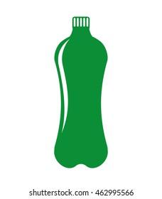 bottle green ecology icon vector illustration design