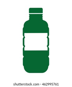 bottle green ecology icon vector illustration design