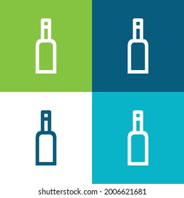 Bottle Gross Outlined Symbol Flat four color minimal icon set
