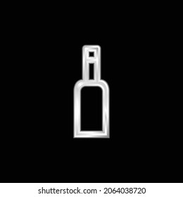 Icono metálico plateado del símbolo de la botella de fondo