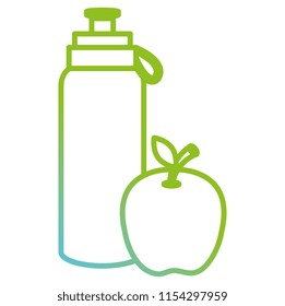 bottle gym with apple