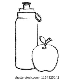 bottle gym with apple