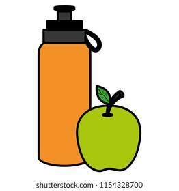 bottle gym with apple