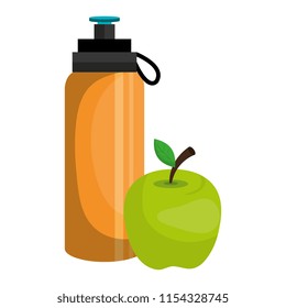 bottle gym with apple