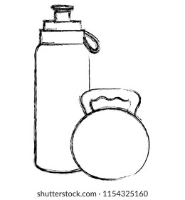 bottle gym with dumbbell