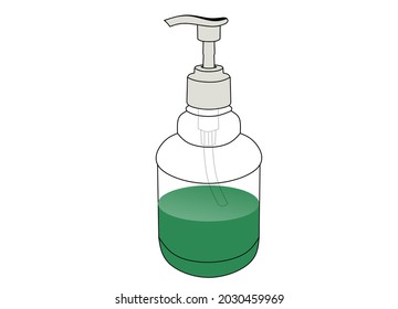 bottle of han sanitizer or liquid soap.vector