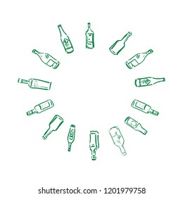 Bottle hand drawn illustration for your design