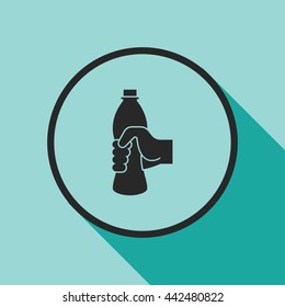bottle in hand icon