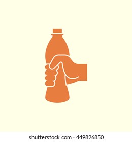 bottle in hand icon
