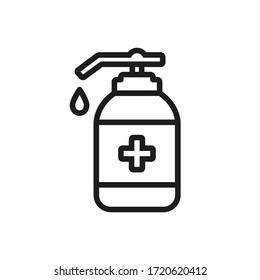 bottle hand sanitizer icon vector design illustration