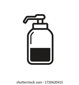 bottle hand sanitizer icon vector design illustration