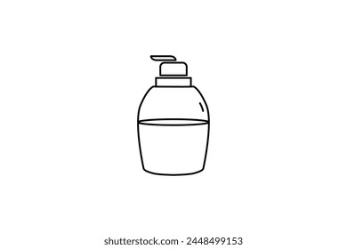 bottle for hand washing outline icon