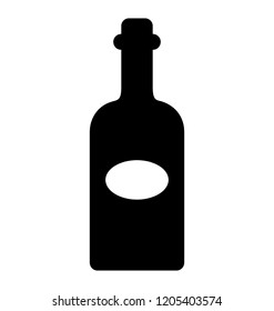 
Bottle having bar symbol, wine icon 
