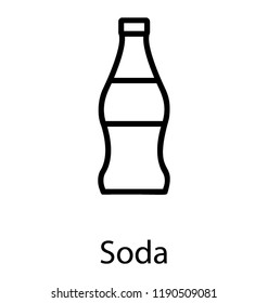 Bottle having liquid inside is soda bottle 