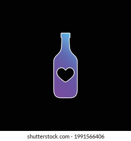 Bottle With A Heart blue gradient vector icon