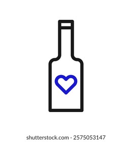 Bottle with Heart Design Graphic