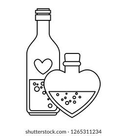 bottle with heart shape