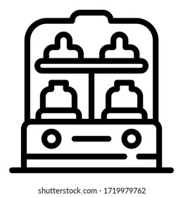 Bottle heater icon. Outline bottle heater vector icon for web design isolated on white background