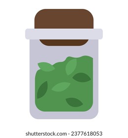 Bottle with herbal potion on white background