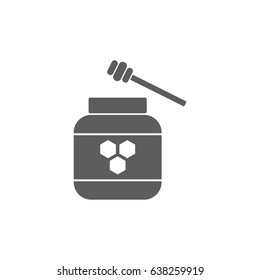 Bottle of honey icon vector