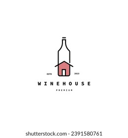 Bottle house symbol logo icon vector