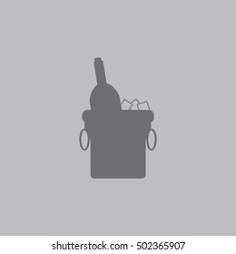 Bottle in an ice bucket icon
