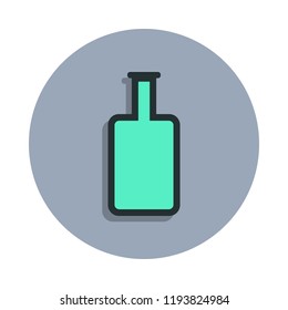 bottle icon in badge style. One of web collection icon can be used for UI, UX