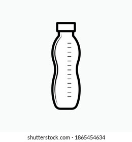 Bottle Icon. Beverage Symbol - Vector Logo Template.