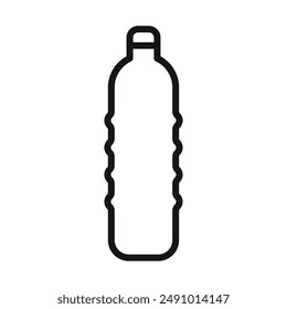 Icono de botella Logo de Vector de arte de línea negra