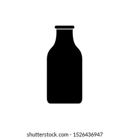 bottle icon - black vector