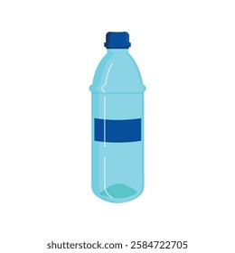 bottle icon blue color. Bottle of water icon in flat style. Vector illustration.