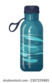 bottle icon blue liquid refreshment isolated