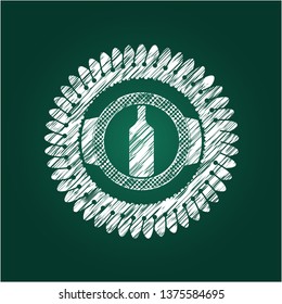 bottle icon with chalkboard texture