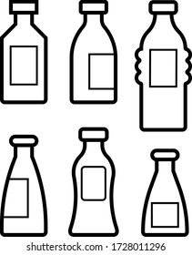 Bottle Icon, bottle collection various design Vector art Illustration