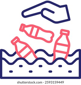 Bottle Icon Color Vector Illustration