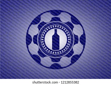 bottle icon with denim texture