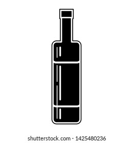 Bottle icon design gliph and line style isolated white background