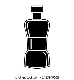 Bottle icon design gliph and line style isolated white background