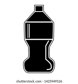 Bottle icon design gliph and line style isolated white background