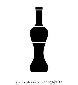 Bottle icon design gliph style isolated white background