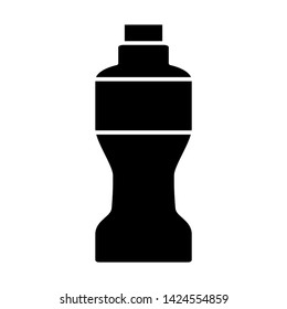Bottle icon design gliph style isolated white background