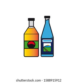 Bottle icon design template EPS 10